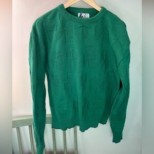 Vintage Green Shamrock Crewneck Sweater